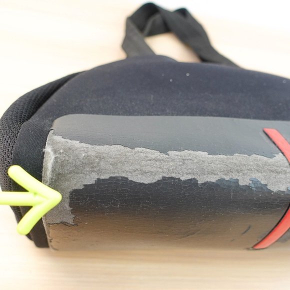 PRADA Bag Women Black Purse Italian Duffel Neoprene Medium Handbag ITALY DEFECTS - Picture 12 of 16